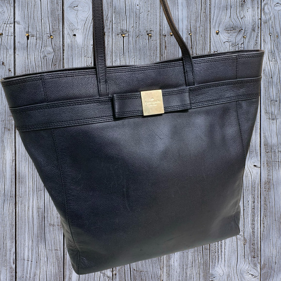 KATE SPADE X-Large Black Leather N/S PRIMROSE HILL "JAMES" Tote - Picture 3 of 15